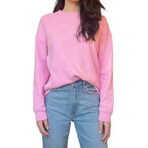 American Eagle Women’s Pink Amazingly Soft Crew Neck Cotton Blend Sweatshirt- XS